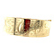 vintage Gouden vintage bangle met gravure 14 krt