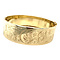 vintage Gouden vintage bangle met gravure 14 krt