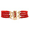 vintage Vintage blood coral bracelet with 14 karat gold clasp