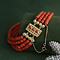 vintage Vintage blood coral bracelet with 14 karat gold clasp
