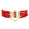 vintage Vintage blood coral bracelet with 14 karat gold clasp