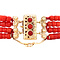 vintage Vintage blood coral bracelet with 14 karat gold clasp