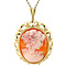 vintage Golden vintage pendant with cameo 14 kt