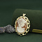 vintage Gouden vintage hanger met camee 14 krt