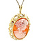 vintage Golden vintage pendant with cameo 14 kt