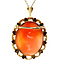 vintage Gouden vintage hanger met camee 14 krt