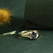 vintage Vintage ring met mystieke topaas en diamant 8 krt