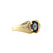 vintage Vintage ring met mystieke topaas en diamant 8 krt