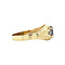 vintage Vintage ring met mystieke topaas en diamant 8 krt