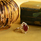 vintage Gold vintage ring with carnelian 14 kt
