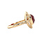 vintage Gold vintage ring with carnelian 14 kt