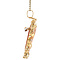 vintage Bicolour gouden vintage hanger met camee 18 krt