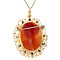 vintage Bicolour gold vintage pendant with cameo 18 kt