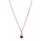 vintage Roségouden vintage collier met granaat en diamant hanger 18 krt