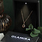 vintage Roségouden vintage collier met granaat en diamant hanger 18 krt