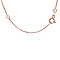 vintage Roségouden vintage collier met granaat en diamant hanger 18 krt