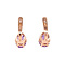 vintage Rose-gold vintage earrings with sapphire 14 kt