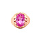 vintage Roségouden vintage ring met saffier 14 krt