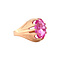 vintage Roségouden vintage ring met saffier 14 krt