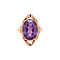 vintage Roségouden vintage ring met saffier 14 krt