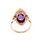 vintage Roségouden vintage ring met saffier 14 krt