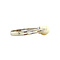 vintage White gold vintage ring with pearl 14 kt