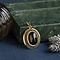 vintage Gouden vintage hanger met granaat 14 krt