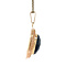 vintage Gouden vintage hanger met granaat 14 krt
