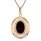 vintage Gold vintage pendant with garnet 14 kt