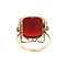 vintage Golden vintage ring with carnelian 14 kt