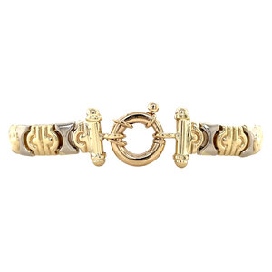 Bicolour gouden armband 14 krt