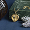 vintage Gouden vintage medaillon met gravure 14 krt