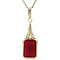 vintage Gold vintage pendant with carnelian 14 kt