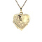 vintage Golden vintage heart locket with engraving 14 carat