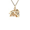 vintage Gouden vintage olifant hanger 14 krt