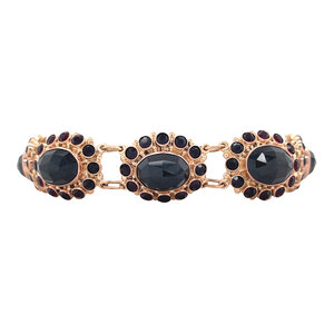 Golden bracelet with garnet 14 kt
