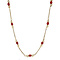 vintage Gouden vintage gourmet collier met bloedkoraal 14 krt