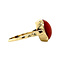vintage Gouden vintage ring met bloedkoraal 14 krt