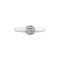 vintage White gold vintage solitaire ring with diamond 14 kt