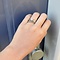 vintage White gold vintage solitaire ring with diamond 14 kt