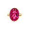 vintage Gouden vintage ring met robijn 18 krt