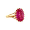 vintage Gouden vintage ring met robijn 18 krt