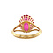 vintage Gouden vintage ring met robijn 18 krt