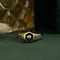 vintage Gold vintage ring with enamel and diamond 14 kt