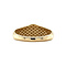vintage Gold vintage ring with enamel and diamond 14 kt