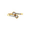 vintage Bicolour gouden vintage ring met diamant 14 krt