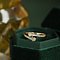 vintage Bicolour gold vintage ring with diamond 14 kt