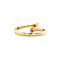vintage Bicolour gold vintage ring with diamond 14 kt
