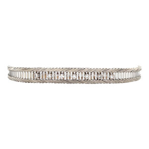 Witgouden armband met diamant 14 krt