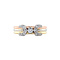 vintage Tricolour gold vintage ring with diamond 14 kt